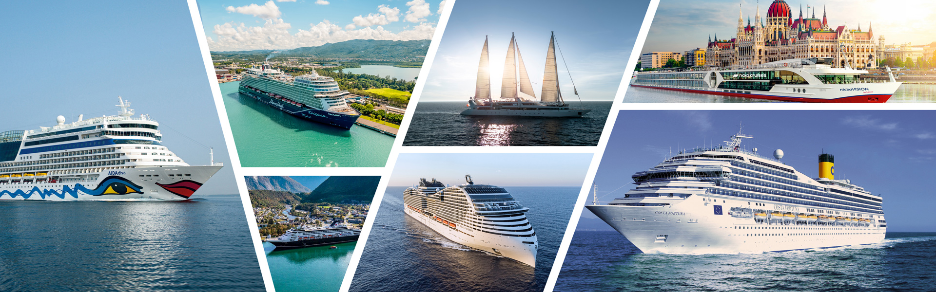 Kreuzfahrtschiff im Meer